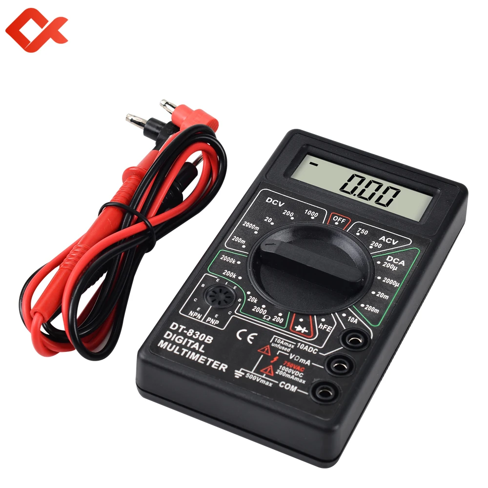 QHTITEC DT830B AC/DC LCD multimetro digitale 750/1000V voltmetro amperometro Ohm Tester misuratore palmare ad alta sicurezza multimetro digitale