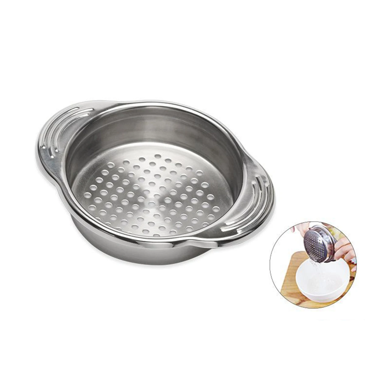 Stainless Steel Can Colander Food Strainer Tuna Sieve Water Draining Strong Rust Resistant Odor Proof Easy Clean Bacteria
