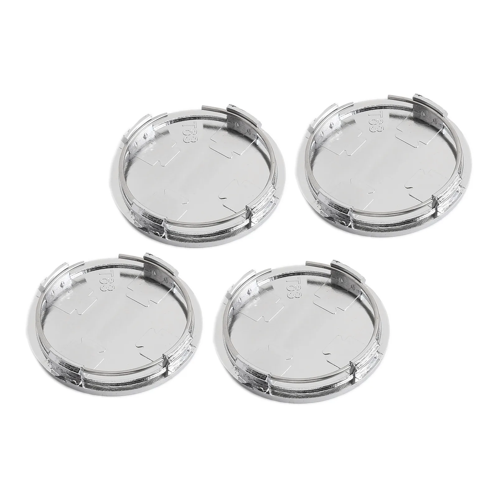 Vehicle Set Kit Decoration Hub Center Covers Accesories Parts 4pcs 60mm OD 58mm ID Car Wheel 4 Lugs Chrome 2019 Latest