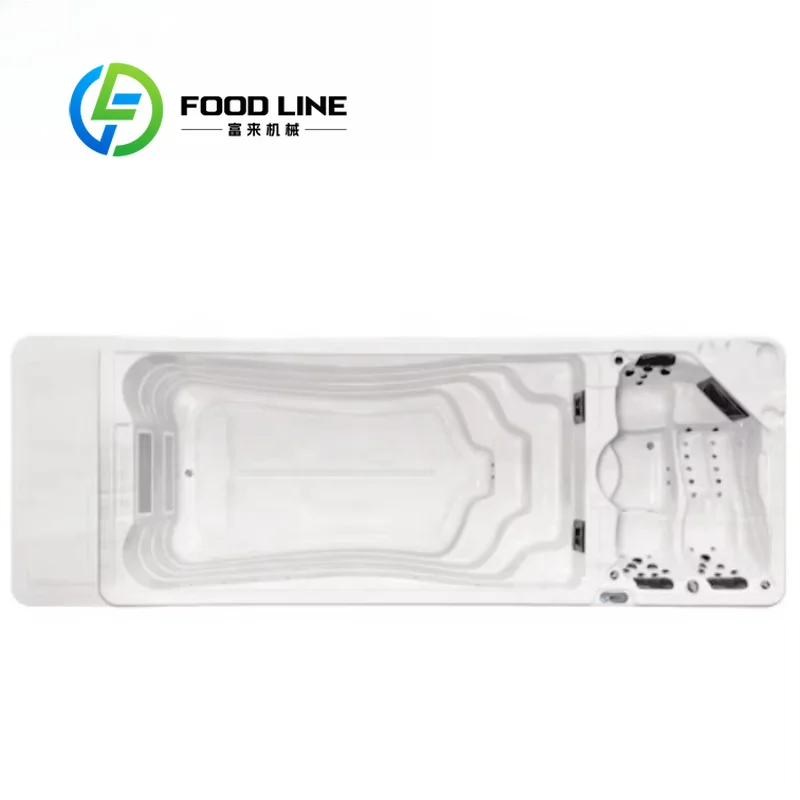 Swim Spa Pool 5.82m Whirlpool Bathtub Outdoor Family Garden Heated LED Waterfall Jet Tub Factory Price 220V Family Use Ozone