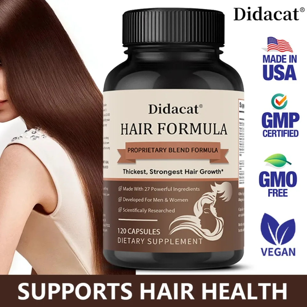 Hair Formula Capsules, Promotes Thicker, Stronger Hair Growth, with 27 Potent Ingredients, Suitable for Both Men and Women
