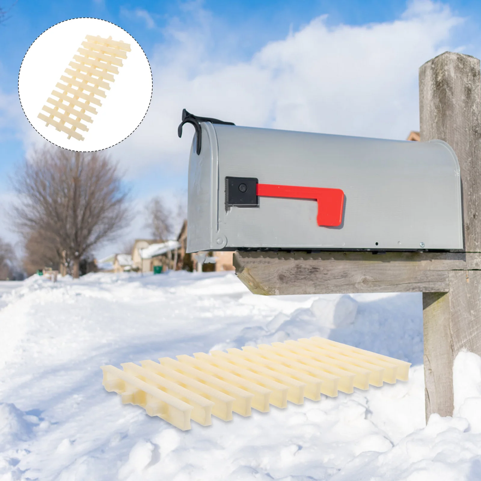 

Mailbox Grating Mat Spliced Design Easy Installation Pool Overflow Grating Outdoor Waterproof Plastic Drainage Mat Balcony Patio