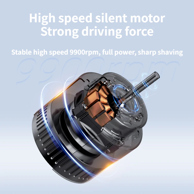 2025 Mini barbeador elétrico rotativo masculino estilo alta qualidade IPX7 à prova d'água barbeador de viagem para uso doméstico