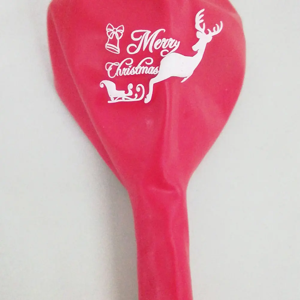 

24Pcs Christmas Elk Print Balloons 12inch Red Green Latex Printed Latex Balloons Party Decoration Merry Christmas Letter Pattern