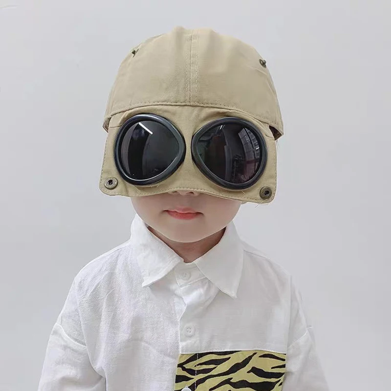 New Cool Baby Glasses Baseball Cap Spring Summer Baby Aviator Hat Children Kids Glasses Hip Hop Hats Toddler Sun Visor Caps