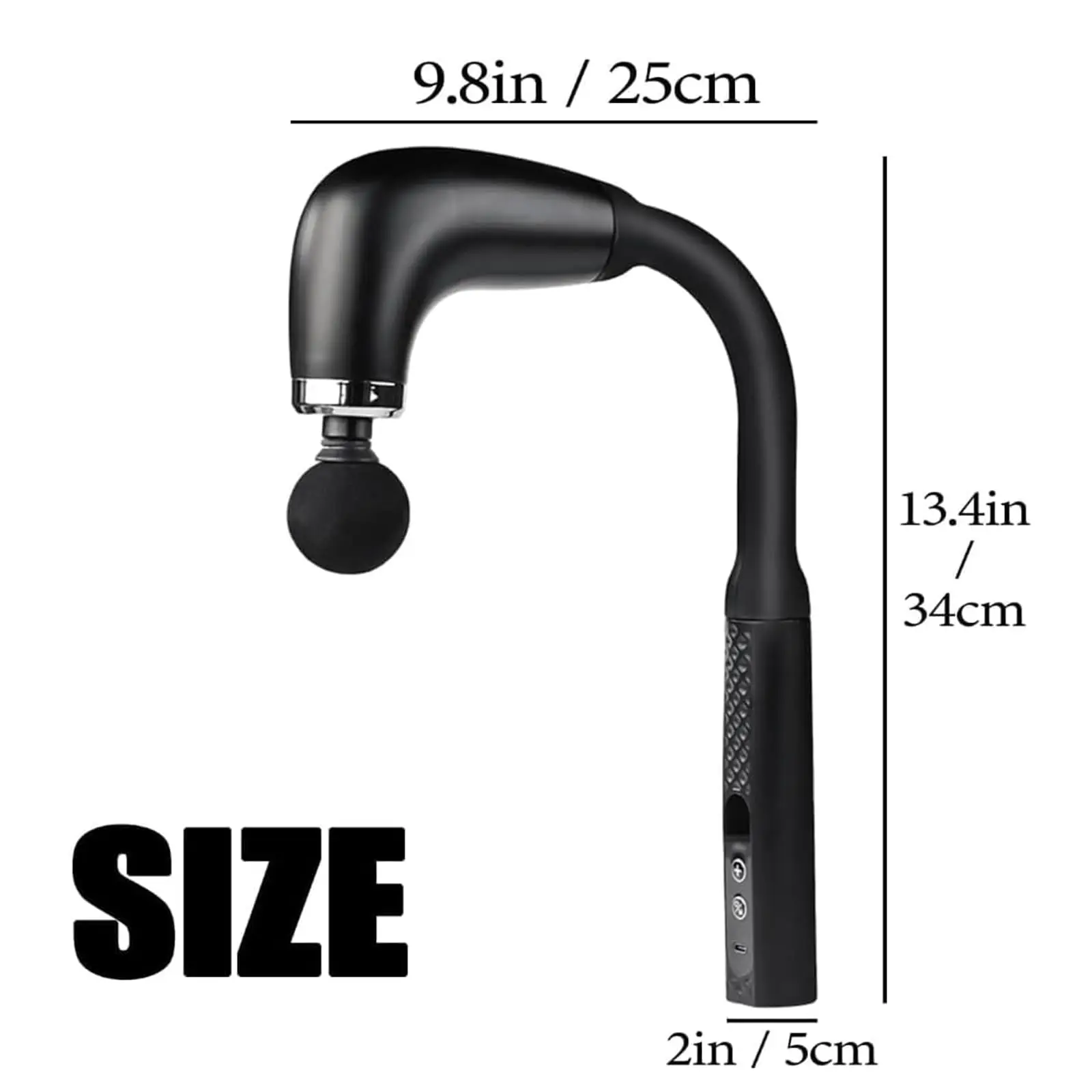 Massage Gun with Upgraded Extension Handle, U-Shaped Back Massager Body Massager for Neck,Shoulder,Leg Infinitely Adjustable