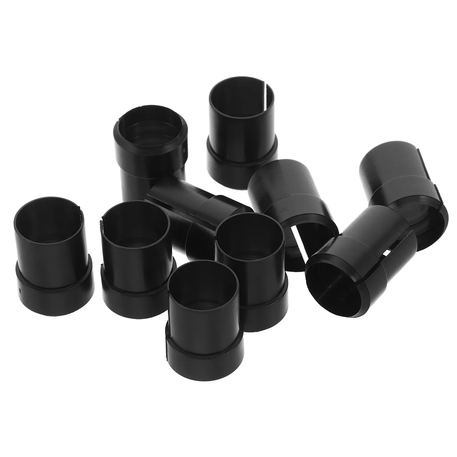 10Pcs Universal Mic Stand Bushing Black Plastic Short Split Collar Sleeve 15Mm Id Shock Absorbing Audio Speaker Tripod Stand