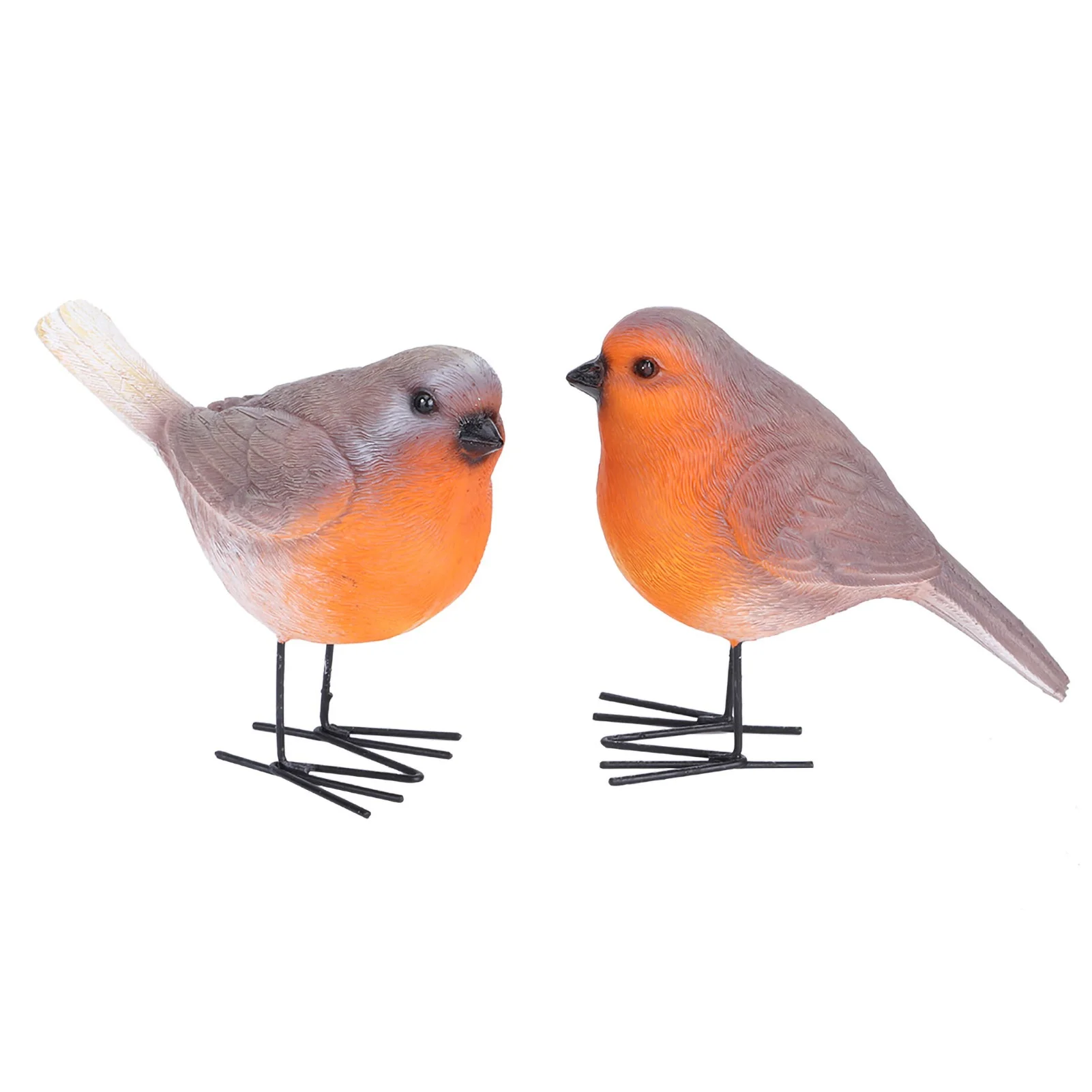 2PCS Simulation Resin Bird Decor Animal Indoor Outdoor Garden Art Craft Ornaments