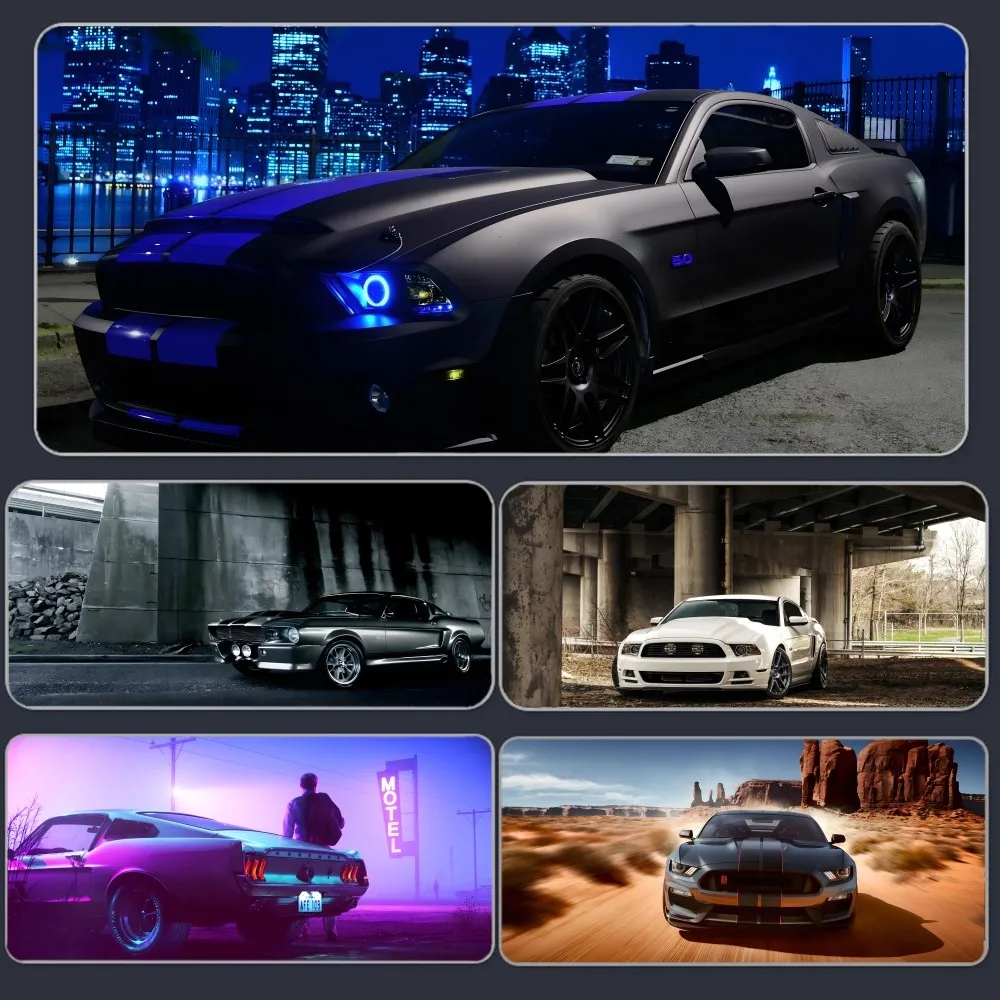 Cool Car F-Ford Mustang Mousepad Large Gaming Mouse Pad LockEdge Thickened Computer Keyboard Table Desk Mat