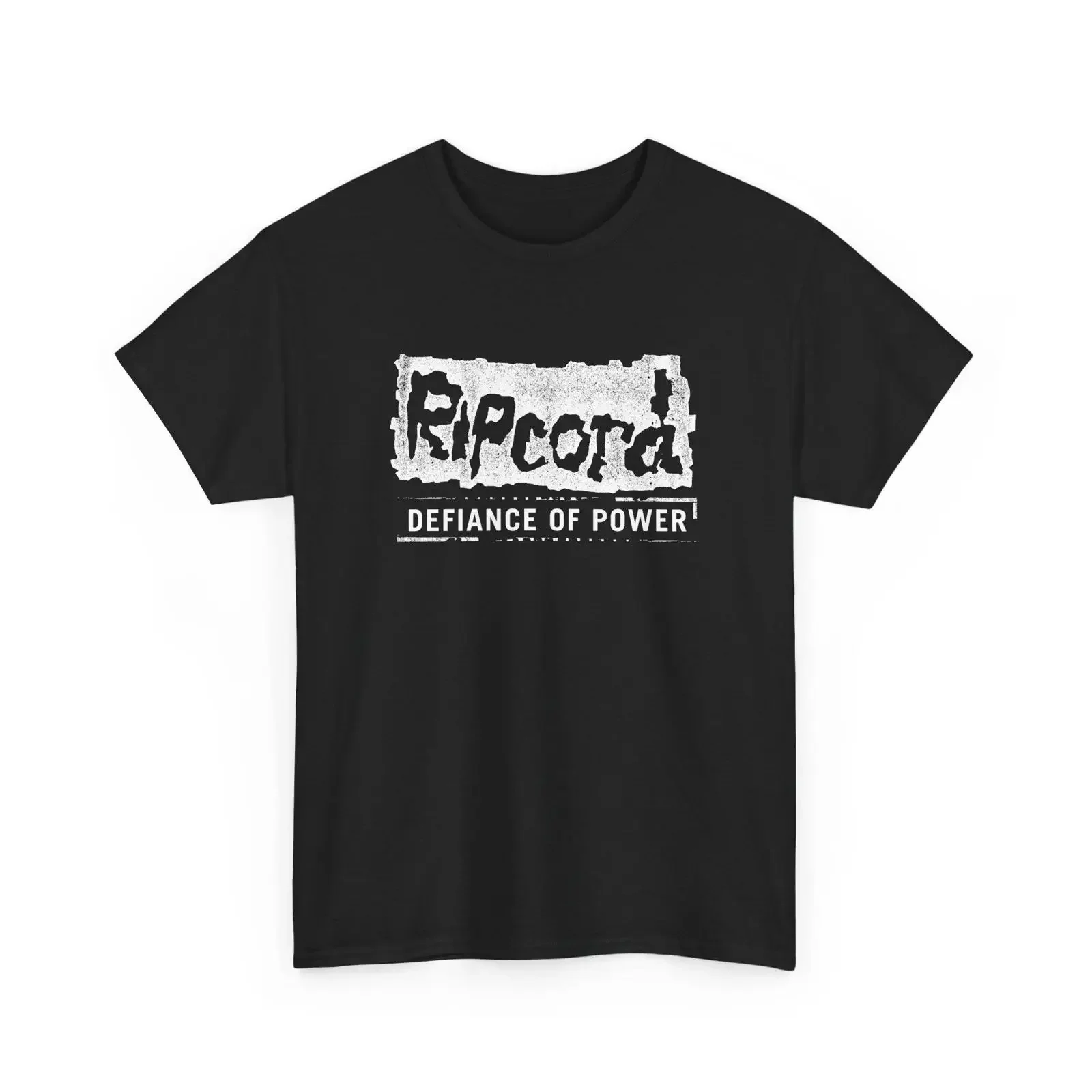 Ripcord T Shirt Defiance of Power UK Hardcore 6 colorways vintage Washed streetwear Casual Stylish Versatile Stretched Slightly