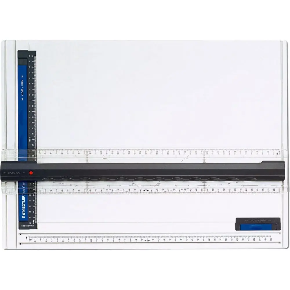 

Mars 661 A3 Ding Board, DIN A3, High Quality, Made in Germany, White, Impact- and Shatter-Resistant Plastic, Parallel Ding Rail,