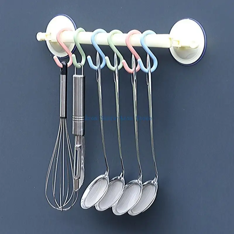 H3CF S Hooks Set of 8 Plastic Portable Multipurpose Hanger