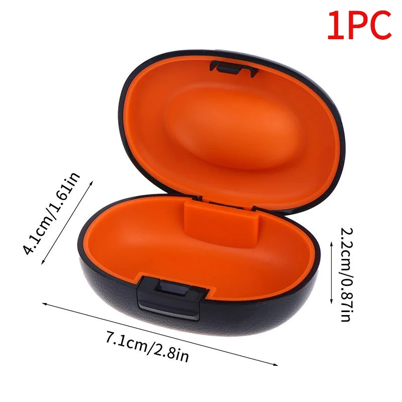 1Pc Portable Hearing Aid Hard Protective Storage Box Hearing Aid Case Organizer For Sound Amplifier Hearing Aid Accessories.