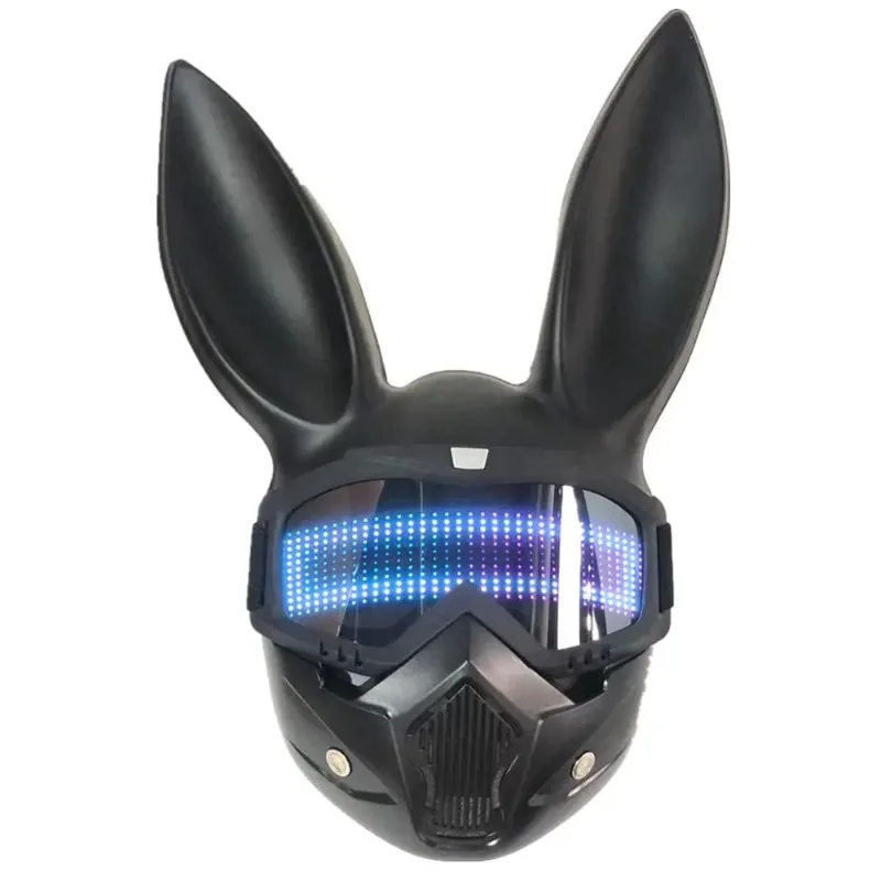 Everbright Store DIY Bluetooth Programmable Luminous Mask Hip-hop Tactical Goggles Mask