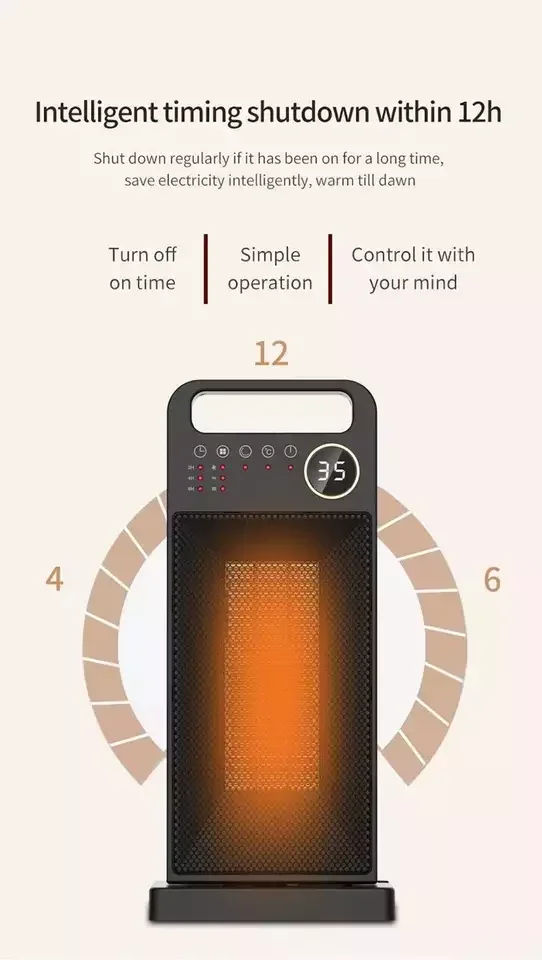سخان مروحة للأعمال المنزلية التحكم عن بعد سخان كهربائي محمول