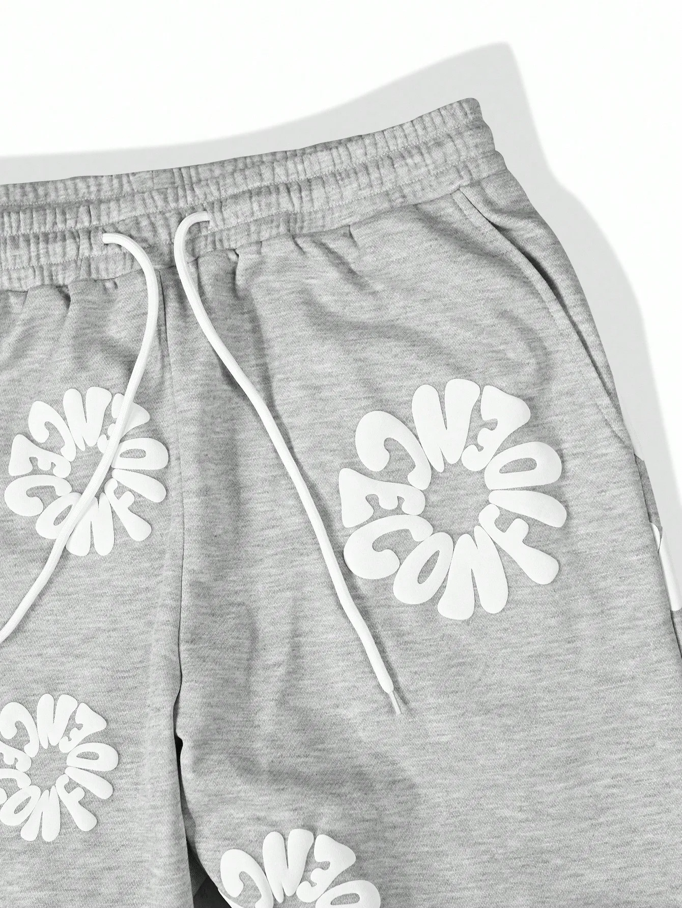 2026 Harajuku Y2K Vintage Oversized Letter Flower Print Men's 2 Piece Set Loose Hoodie Sweatpants Casual Streetwear Fall Outfit