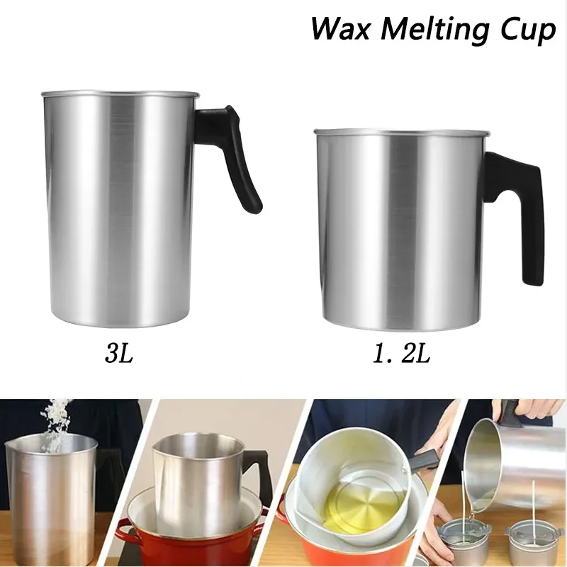 

1.2/3L Candle Melting Pot Wax Melting Cup Wax Melting Pot Candle Making Pouring Pot For Home DIY Stainless Steel Candle Store