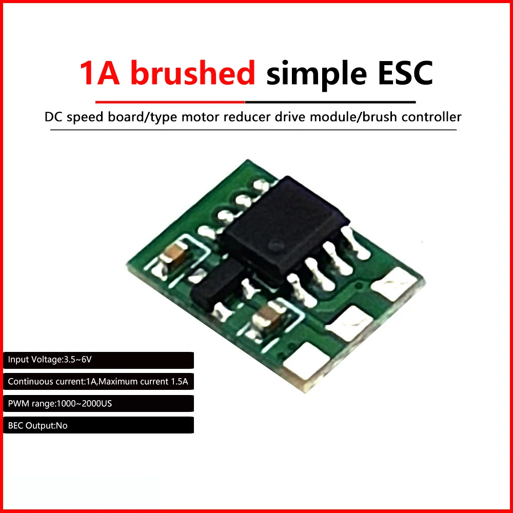 1A 3A DC3.5-8.4V DC Brushed Motor Governor Micro Motor Drive Module Bidirectional Forward Reverse Brushed ESC Simple ESC Module