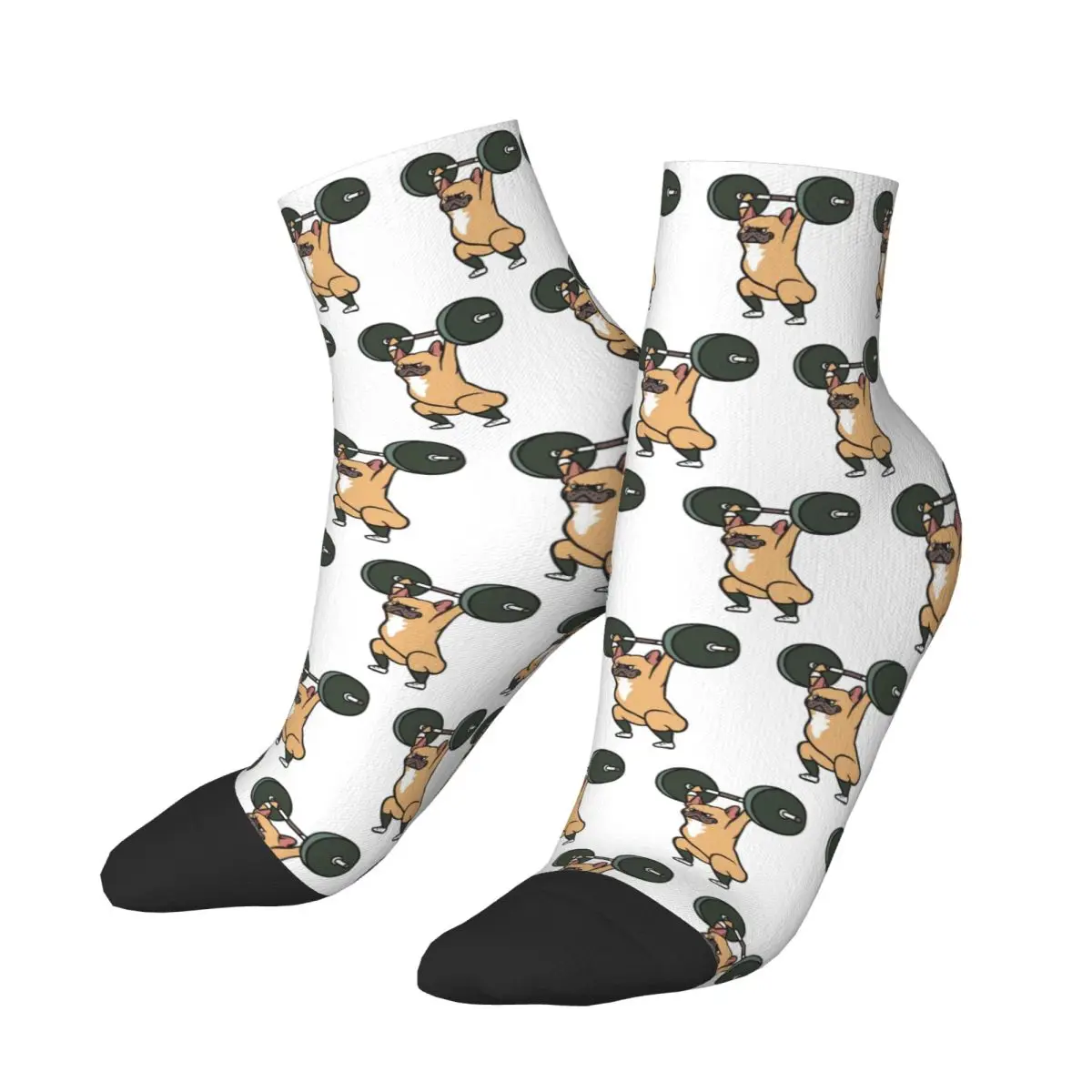 The Snatch Weightlifting French Bulldog Socks Harajuku Stockings All Season Socks Accessories for Unisex Birthday Present