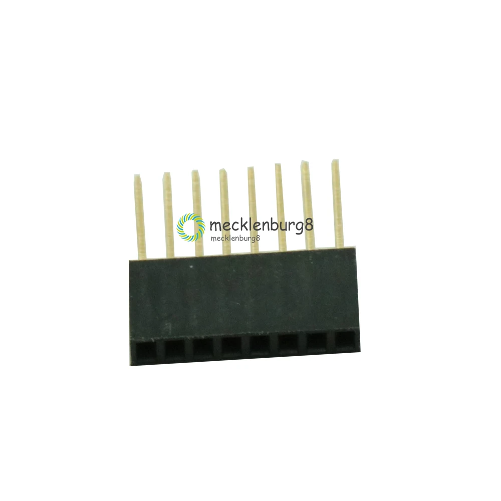 

10Pcs 8 Pin Single Row Stackable Shield Female Header 2.54mm Pitch for Arduino