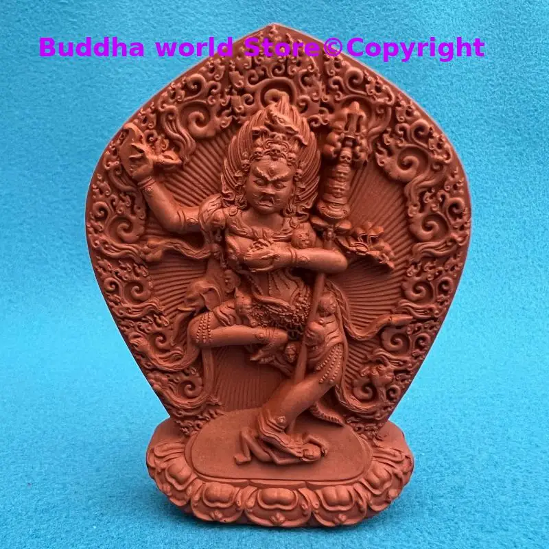 Blessing buddha statue Tibet Buddhism clay dakini Vajravarahi sat-chaya Holy tsha-tsha Buddhist temple altar lama monk worship