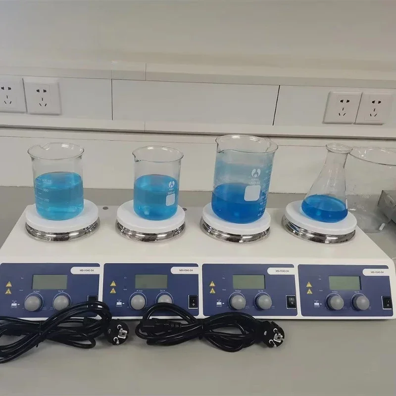 

Лабораторная магнитная мешалка-плитка LABTEX LCD с 4 каналами, цифровая, многопозиционная, с подогревом