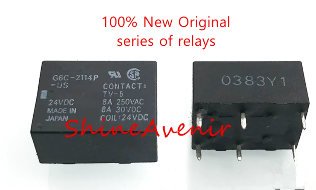 10pcs  G6C-2114P-US-3V  G6C-2114P-US-5V  G6C-2114P-US-12V G6C-2114P-US-24V  Relay