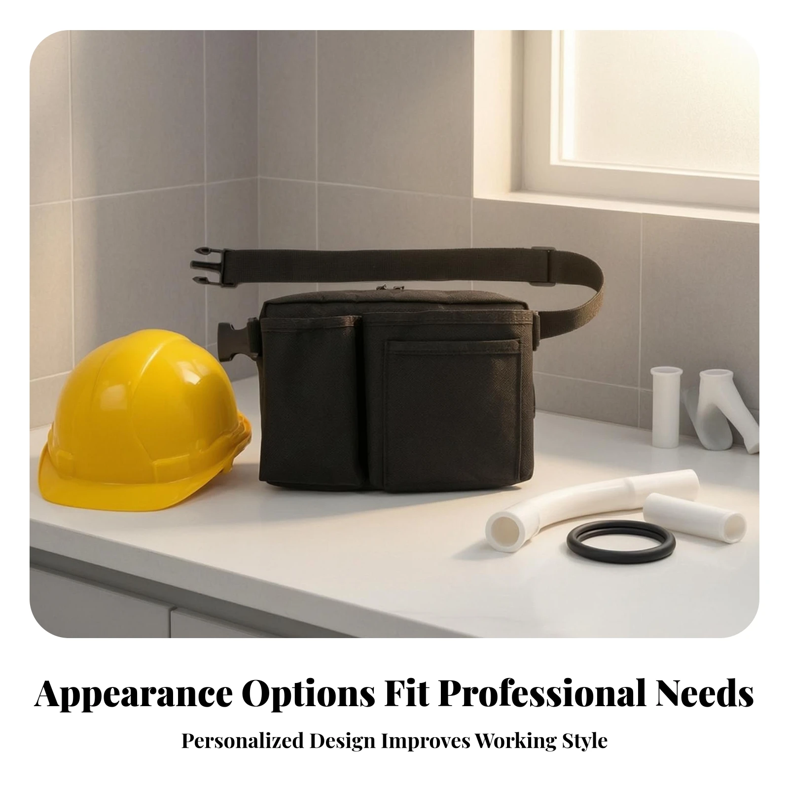 Adjustable Strap Wear-Resistant Sturdy Compact Utility Pouch Utility Organizer Pouch Waist Tool Bag Rectangular Tool Waist Bag