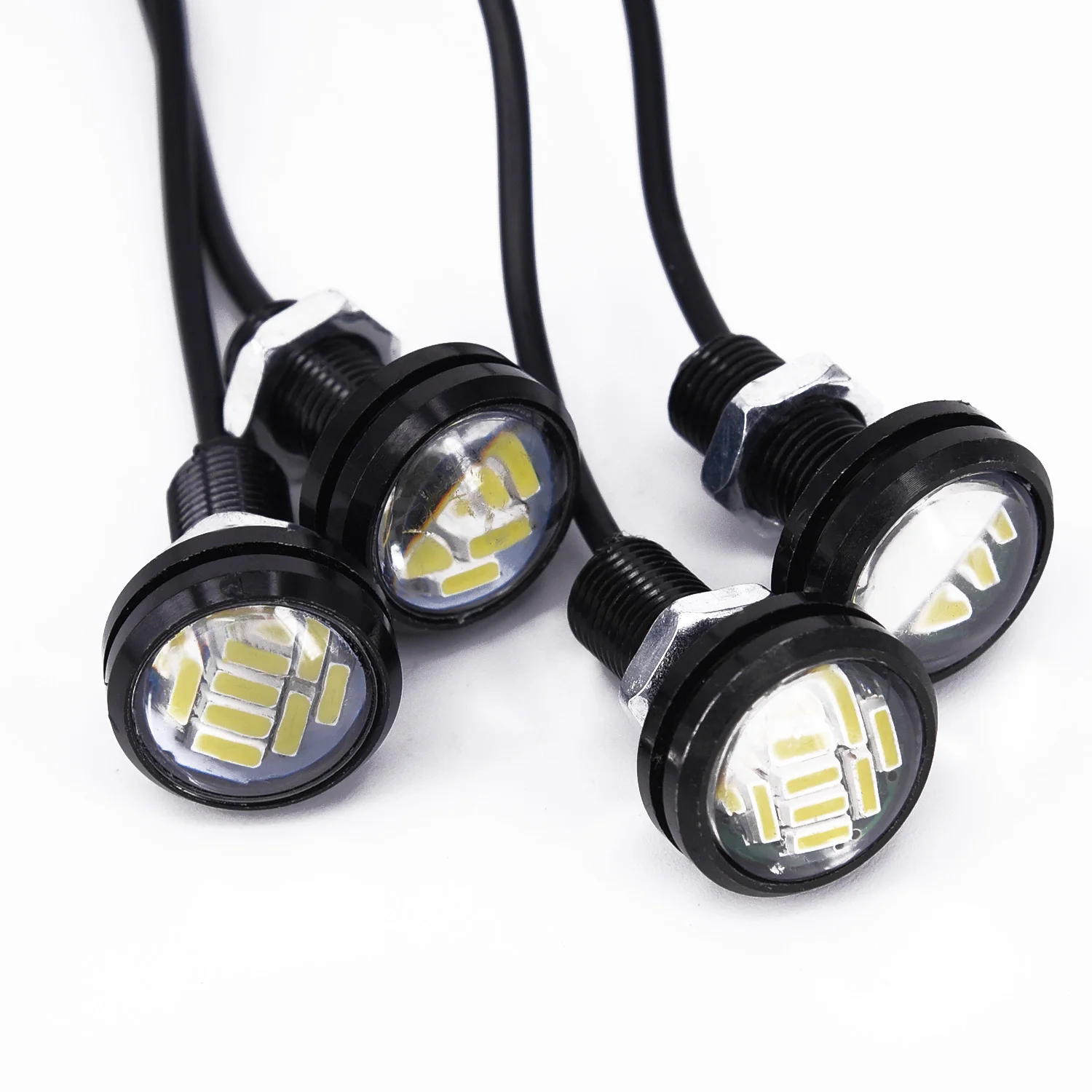 

12LED 12V 15W 22mm Reversing Parking Blubs Auto 4pcs Daytime Running DRL Lights Dustproof Anti-collision Low power