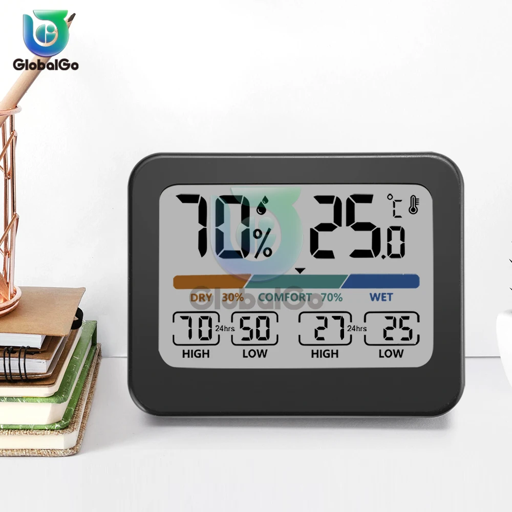 Nuovo misuratore di umidità della temperatura interna digitale digitale digitale termometro digitale misuratore sensore misuratore di temperatura per interni stazione meteorologica-20 ~ 60 ℃