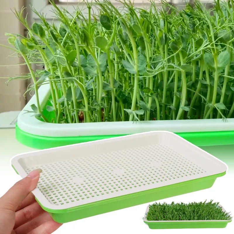 Double Layer Microgreens Sprout Tray Germination Trays Sprout Hydroponics Pots Plate Nursery Pots Soilless Cultivation Planting