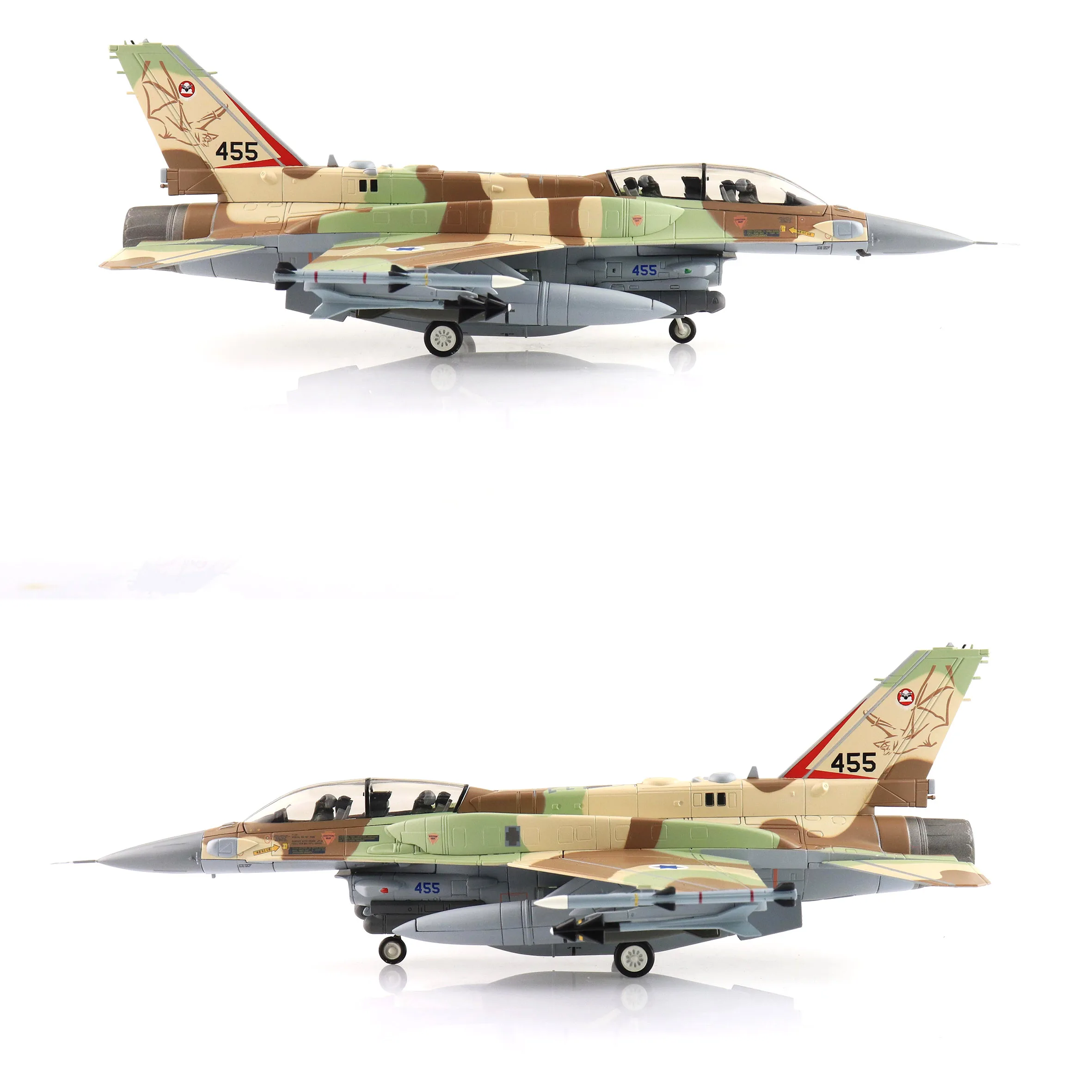 HA38037 1/72 الإسرائيلي F16 F-16I المقاتلة نموذج 119th سرب "الخفافيش" IAF MK.117x4 نموذج سبيكة