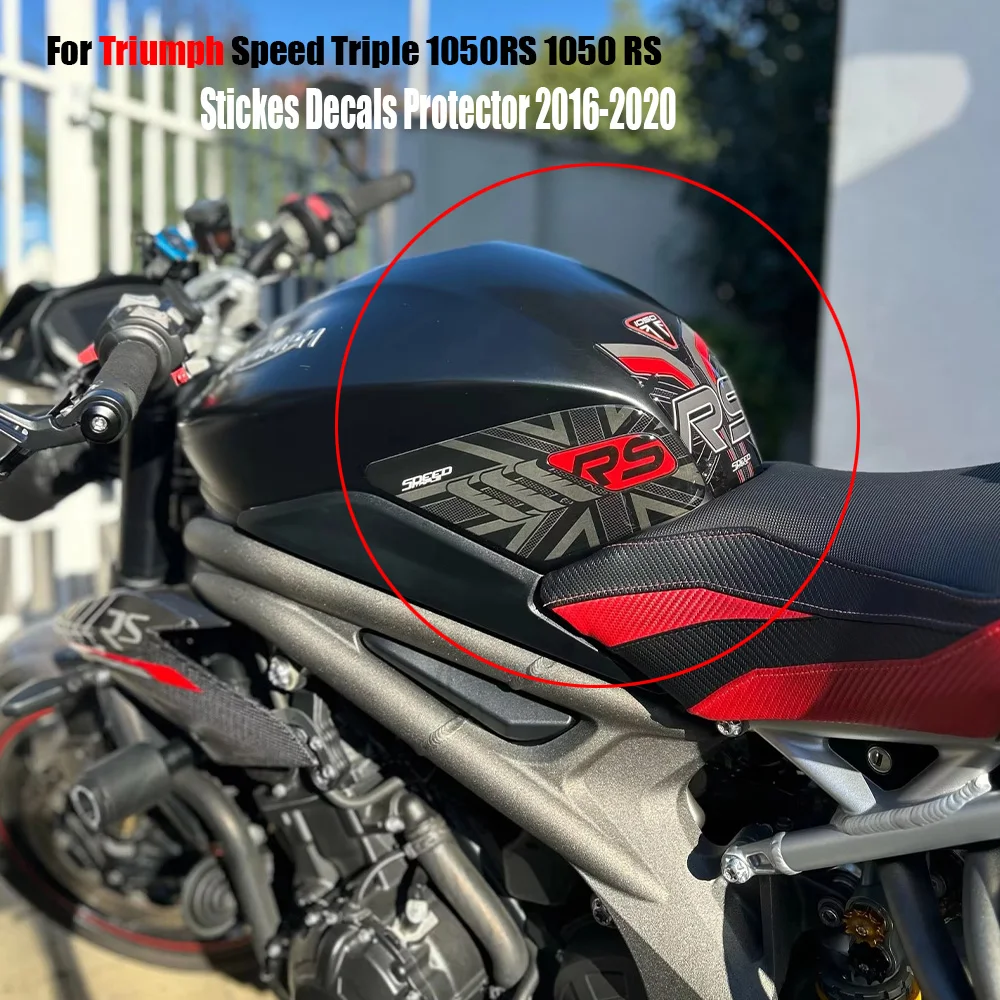 

Motorcycle For Triumph Speed Triple 1050RS 1050 RS 3D Stickers Tank Pad Cap Grips Gas Fuel Kit Knee Decals Protection 2016-2020