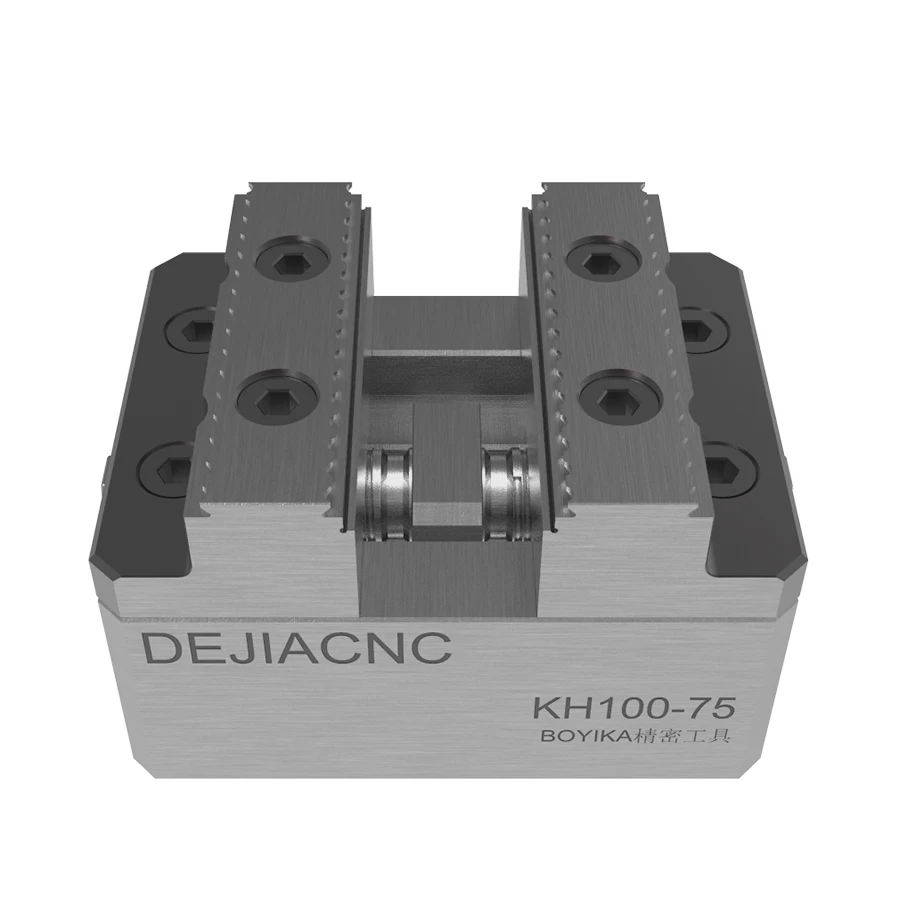 KH100-75 High Precision Self Centering 4/5 Axis Machining Center CNC Vise Fixture, 45 Degree Dovetail Vise