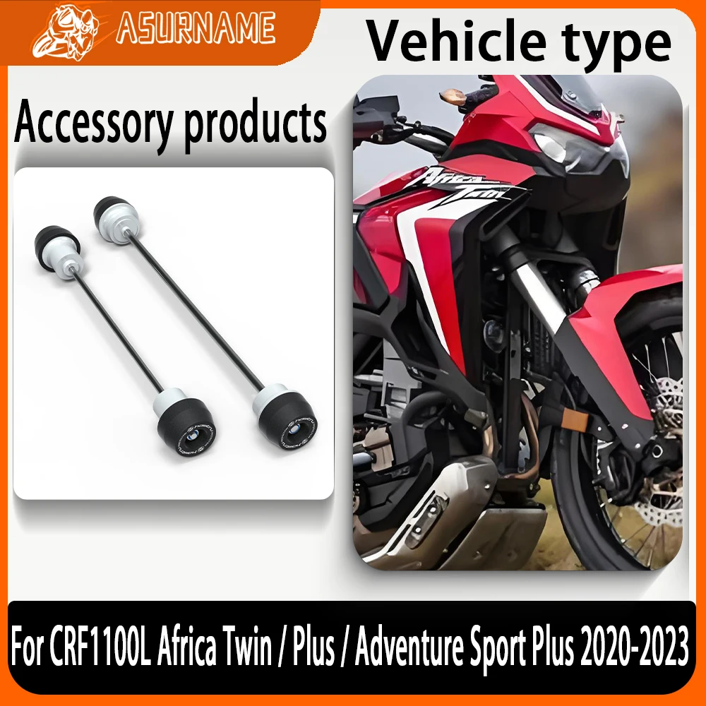 

For Honda CRF1100L Africa Twin / Plus / Adventure Sport Plus 2020-2023 Motorcycle Front & Rear wheel Spindle Crash Protection