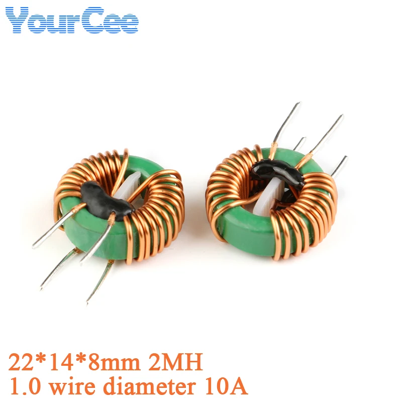 2pcs Filter Inductor 22*14*8 2MH 0.1 Wire 14*9*5mm 10MH 2MH 5MH Common Mode Choke Inductor 4*15mm 3.3UH R Rod Inductance Coil