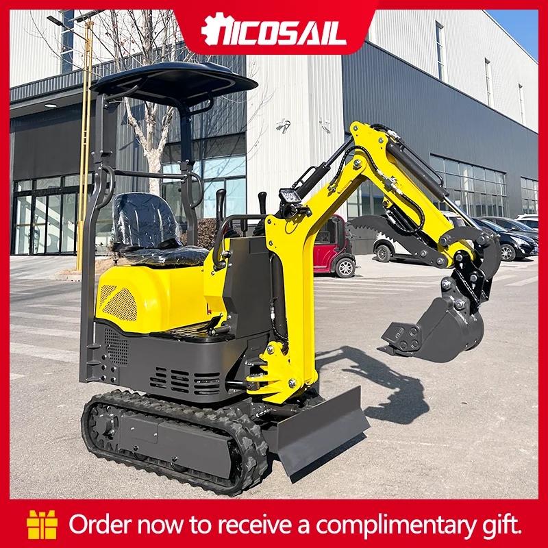 

OKW08 Small Home Excavator 0.025m³ Bucket for Garden Flower Bed Arrangement 2026 Nicosail Mini Digger