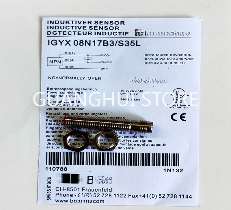 IGYX 08N17B3/L IGYX 08P17B3/L IGYX 08N17B3/S35L IGYX08P17B3/S35L New Proximity Switch Sensor in Stock