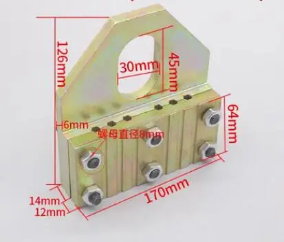 Elevator specific rope lifting device, tight rope clamping device, steel wire rope clamping plate, 6 slots, 8 slots