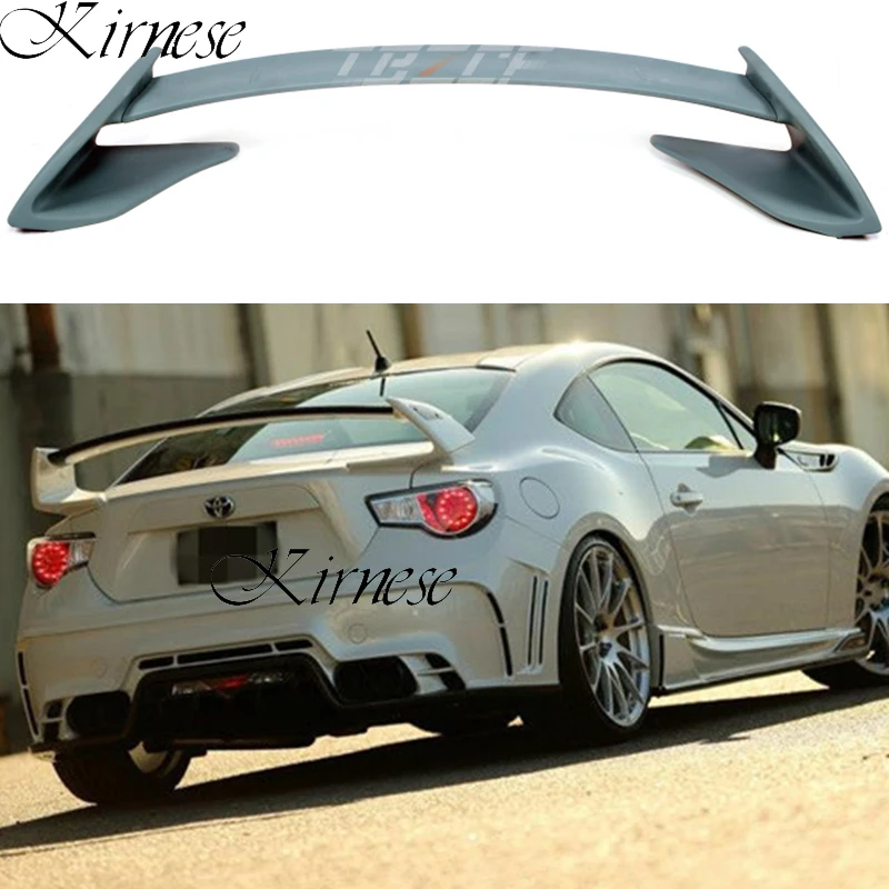 Car-styling Unpainted black FRP Style GT 86 BRZ Rear Trunk wing spoiler For Subaru BRZ Toyota 86 GT86