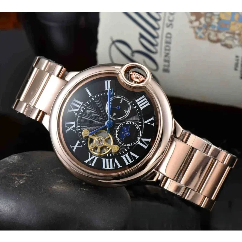 Skeleton Blue Balloon Series Fully Automatic Mechanical Movement Men’s Luxury and Noble Watch Automatic Watch Men  Luxury Watch