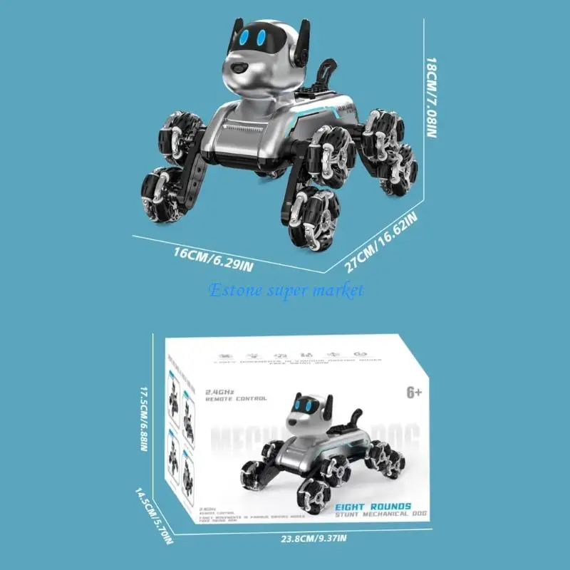 090B Tracción en 8 ruedas, Control remoto todo terreno, Perro Robot transformador, juguete operado por gestos, actualizaciones