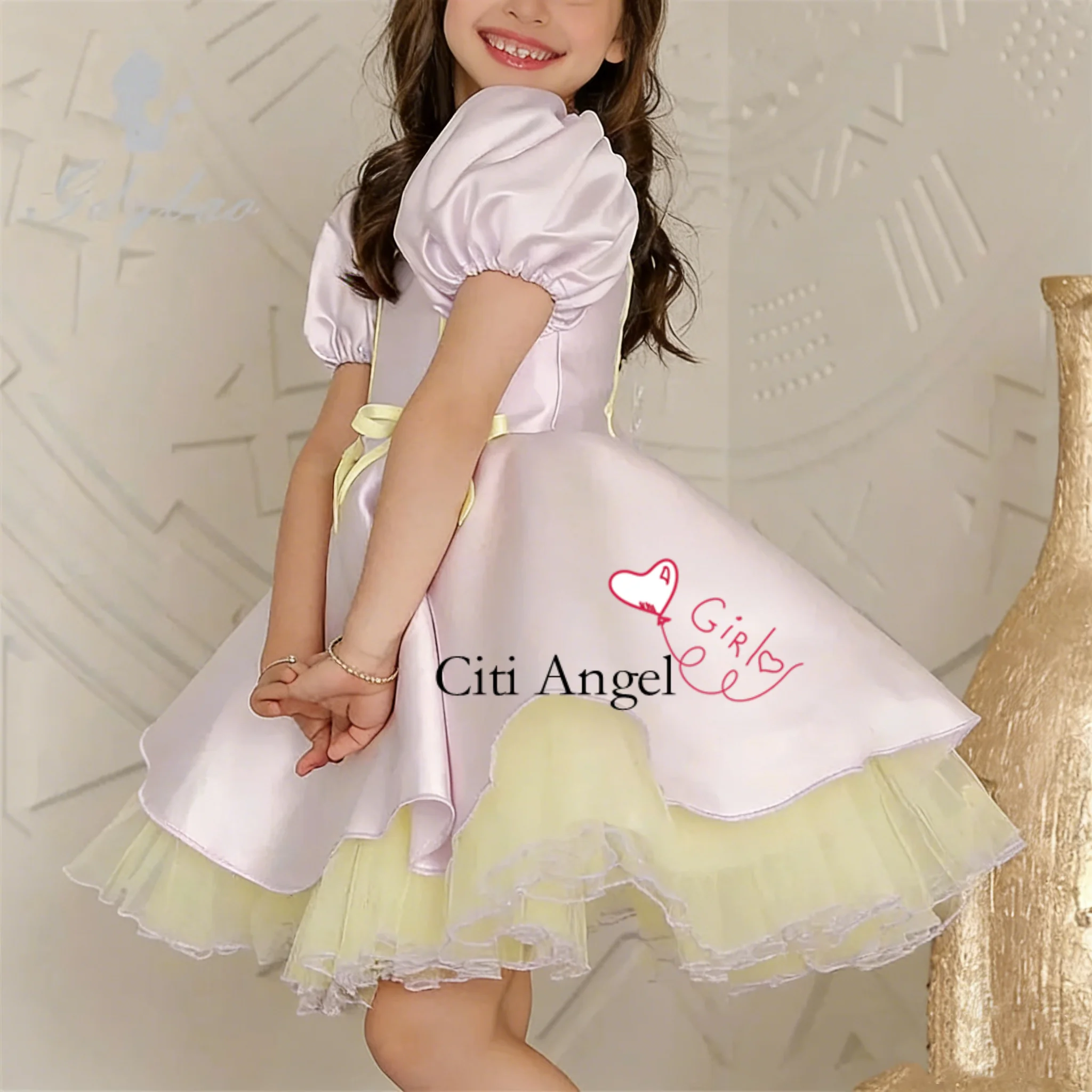 Princess Baby Girl Dress Puffy Dresses For Girls Children's Evening Communion Dress Flower Girl Dresses Kids Dresses Customize
