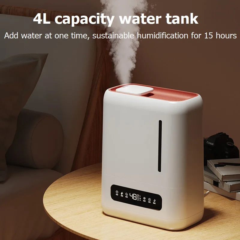 4L Ultrasound Air Humidifier With LCD Screen Display Home Large Capacity Aroma Essential Oil Diffuser UV Sterilization Atomizer