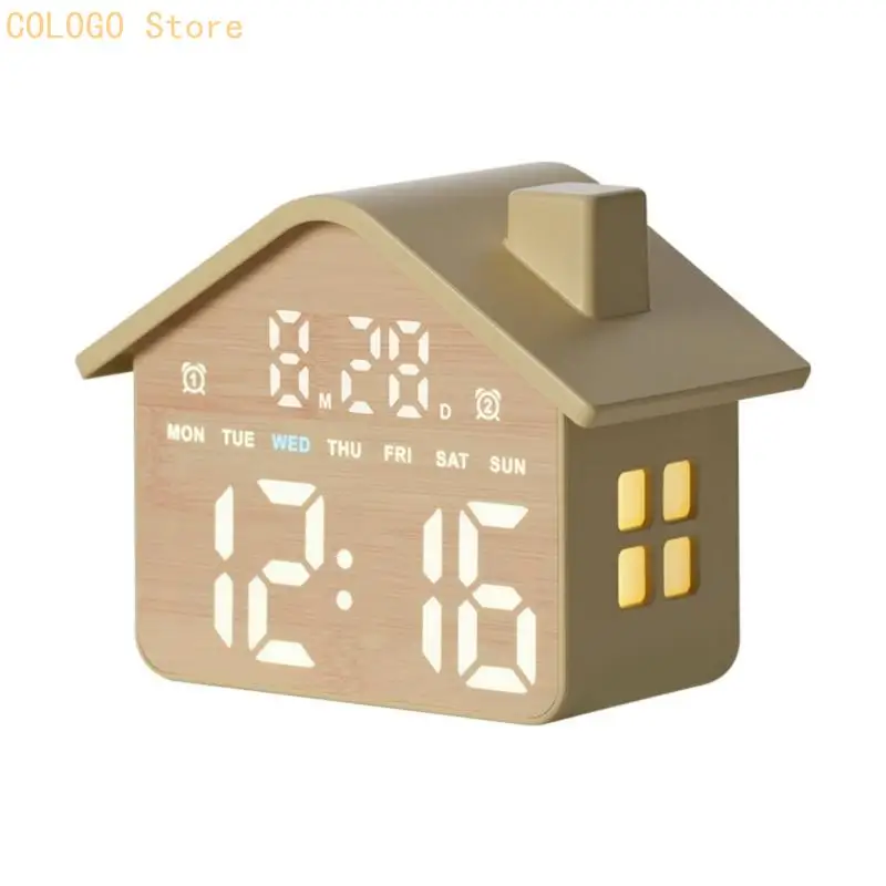 House Digital LED Alarm Clock With Night Light For Kids Room Decors D0LD