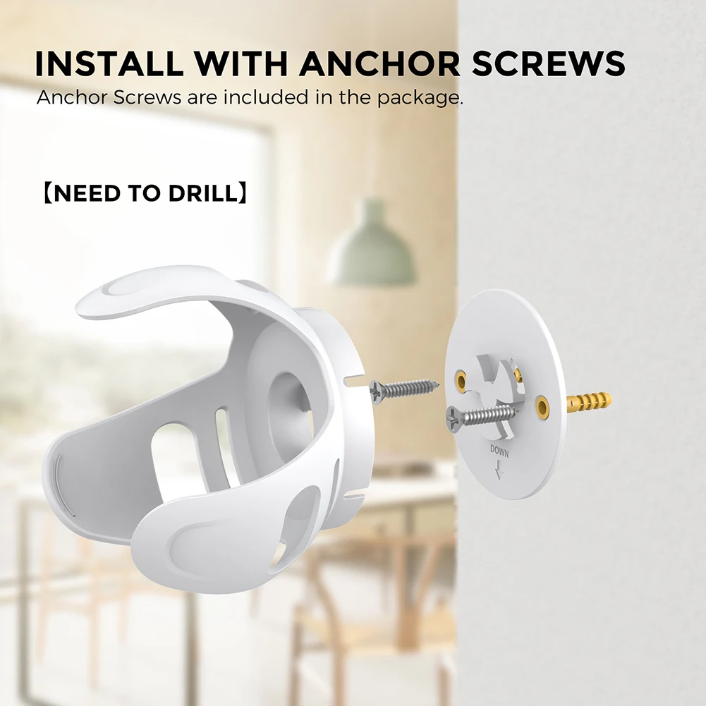 Portable Audio Speakers Bracket Wall Mounted Bluetooth-compatible Speaker Support with Cable Management for Echo Dot 5/4