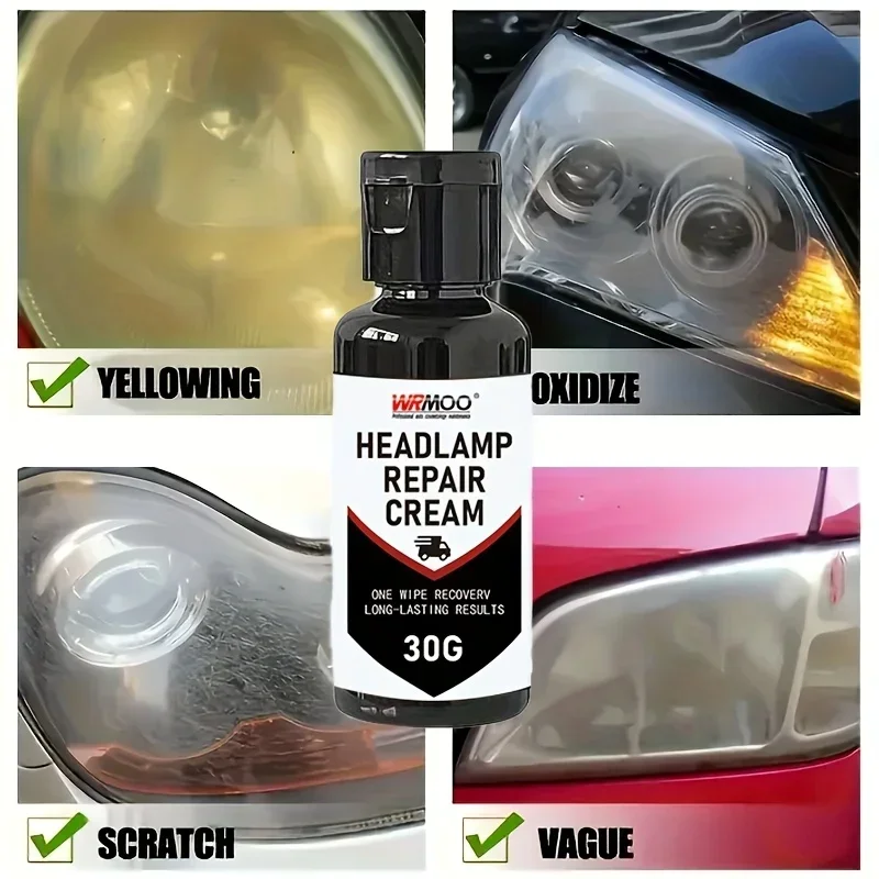 Headlight Restoration Kit for Car Tail，Fog and Directional Lights: Oxidation, Yellowing, Scratches, Blurring Polishing Remover