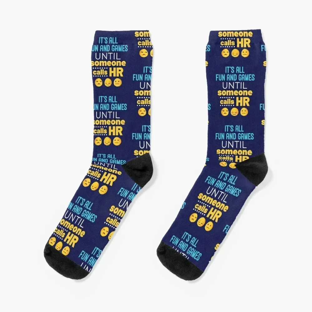 

Human Resources It's All Fun and Games Until Someone Calls HR Socks Stockings man Children's Running Men's Socks Women's