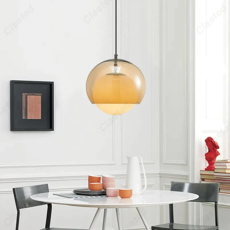 

European Modern Minimalist Retro LED Cream Wind Chandelier Living Room Dining Room Bar Bedside Decorative Lighting