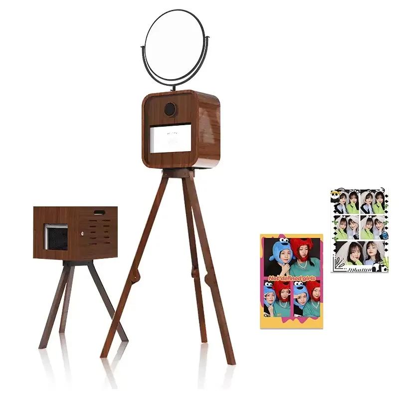 for Photo Booth Shell Mirror Magic Vintage Props Camera Wedding Digital Mirror Booth